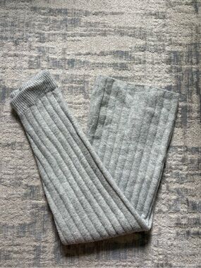 Sincerely Jules Light Gray Ribbed Boot Cut Pants